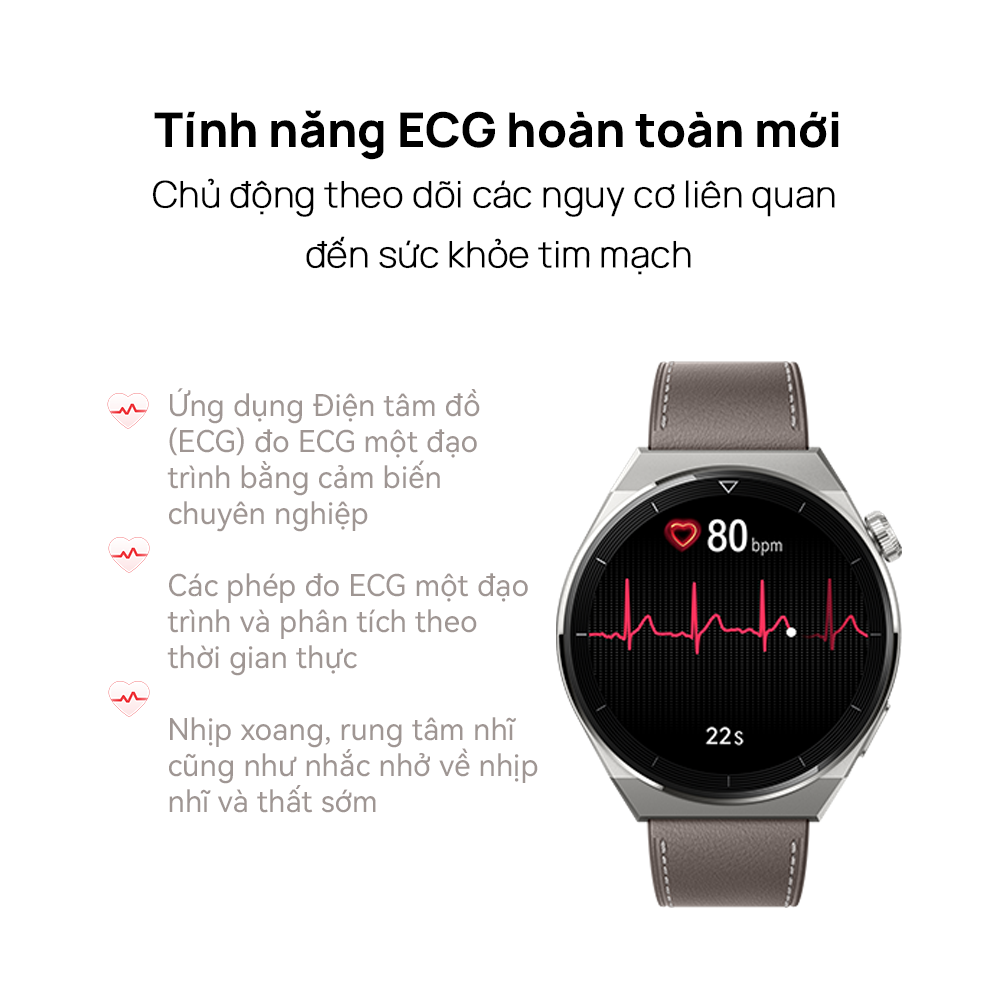 Đồng Hồ Thông Minh HUAWEI WATCH GT 3 Pro | Gốm tinh thể nano | Điện tâm đồ | Lặn tự do | Hàng Chính Hãng