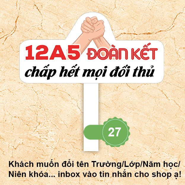 Bảng hashtag chụp ảnh họp lớp, kỷ yếu học sinh MS 27