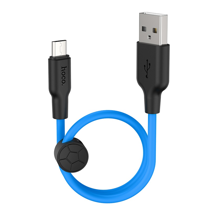 Cáp Sạc USB Sang Micro-USB Hoco  X21 Plus Đồng Bộ Hóa Dữ Liệu Sạc Dài 0,25m - Hàng Chính Hãng