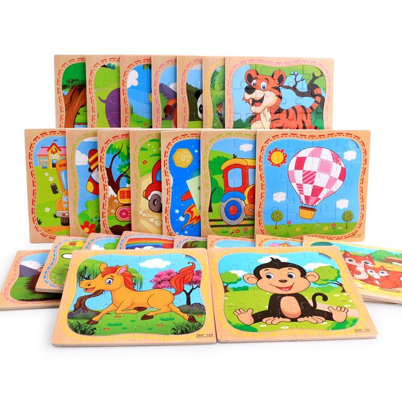 Đồ chơi tranh ghép hình 16 chi tiết Puzzle bằng gỗ mẫu mới cho bé