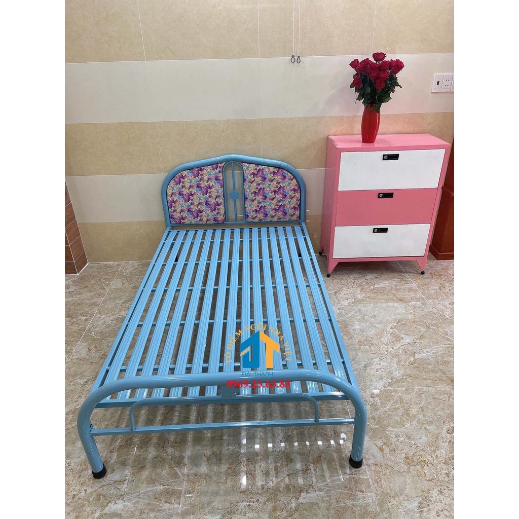 Giường sắt đơn ngang 1m màu xanh - ĐẠI THÀNH