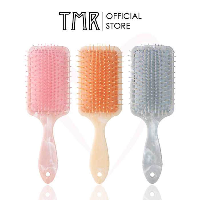 Lược Gỡ Rối TMR Vân Marbling  Hair Comb Brush chống rụng, sấy tạo kiểu phồng tóc chuyên dụng