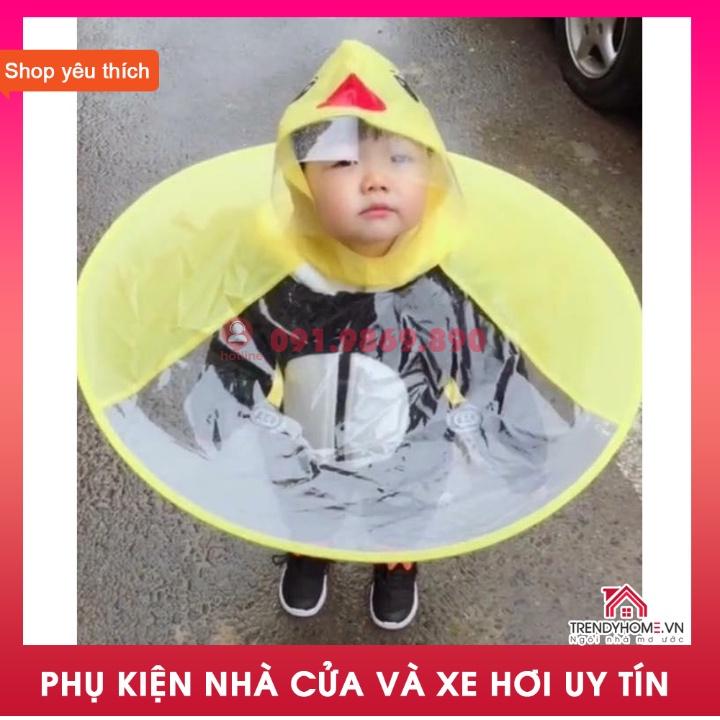 Áo mưa con vịt, ao mưa trẻ em, áo mưa ngộ nghĩnh, áo mưa dễ thương hàng tốt quà tặng cho trẻ em