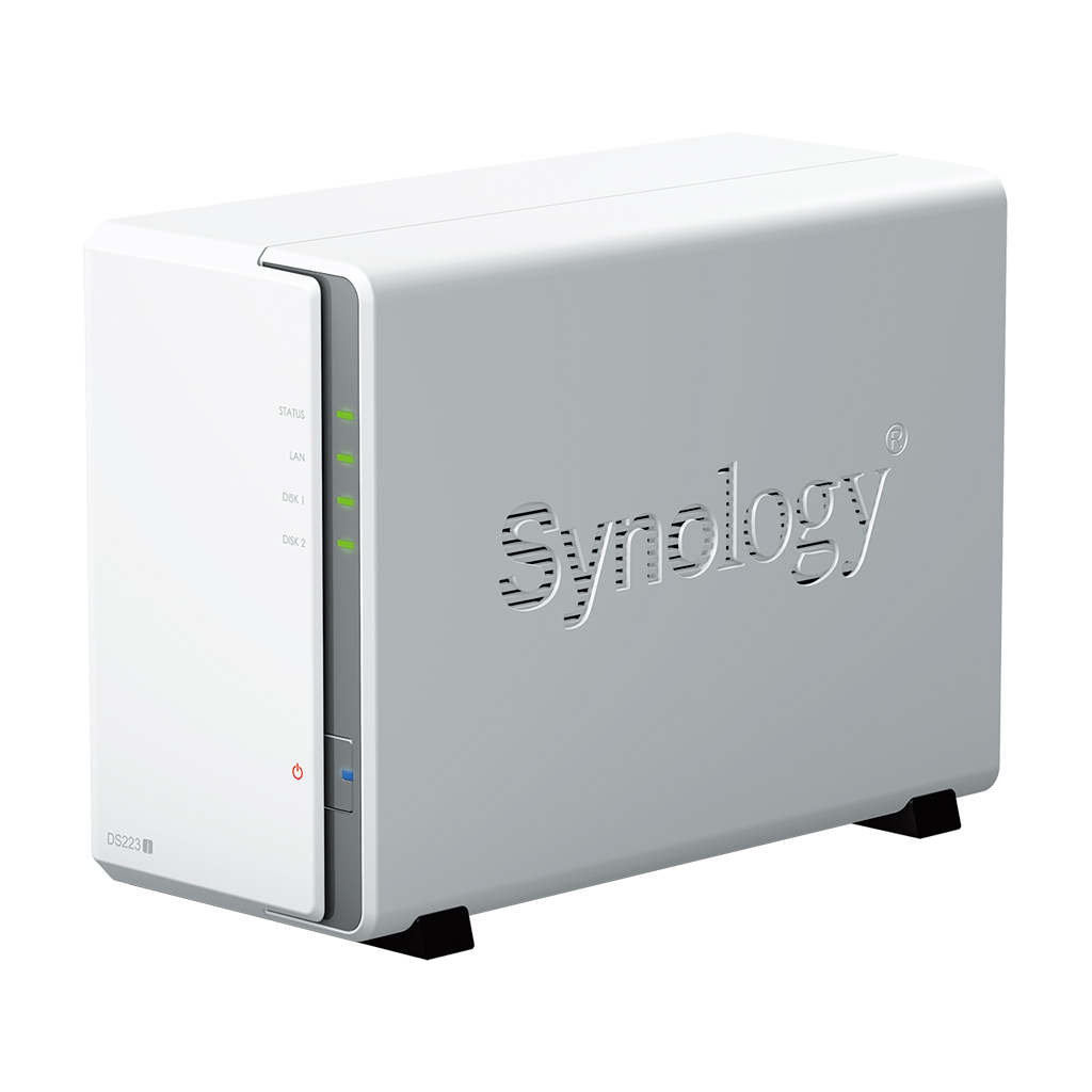 Bộ lưu trữ mạng NAS Synology DS223j CPU Realtek RTD1619B 4-core 1.7GHz, RAM 1GB, LAN 1GbE, 2 khay ổ cứng - Hàng chính hãng