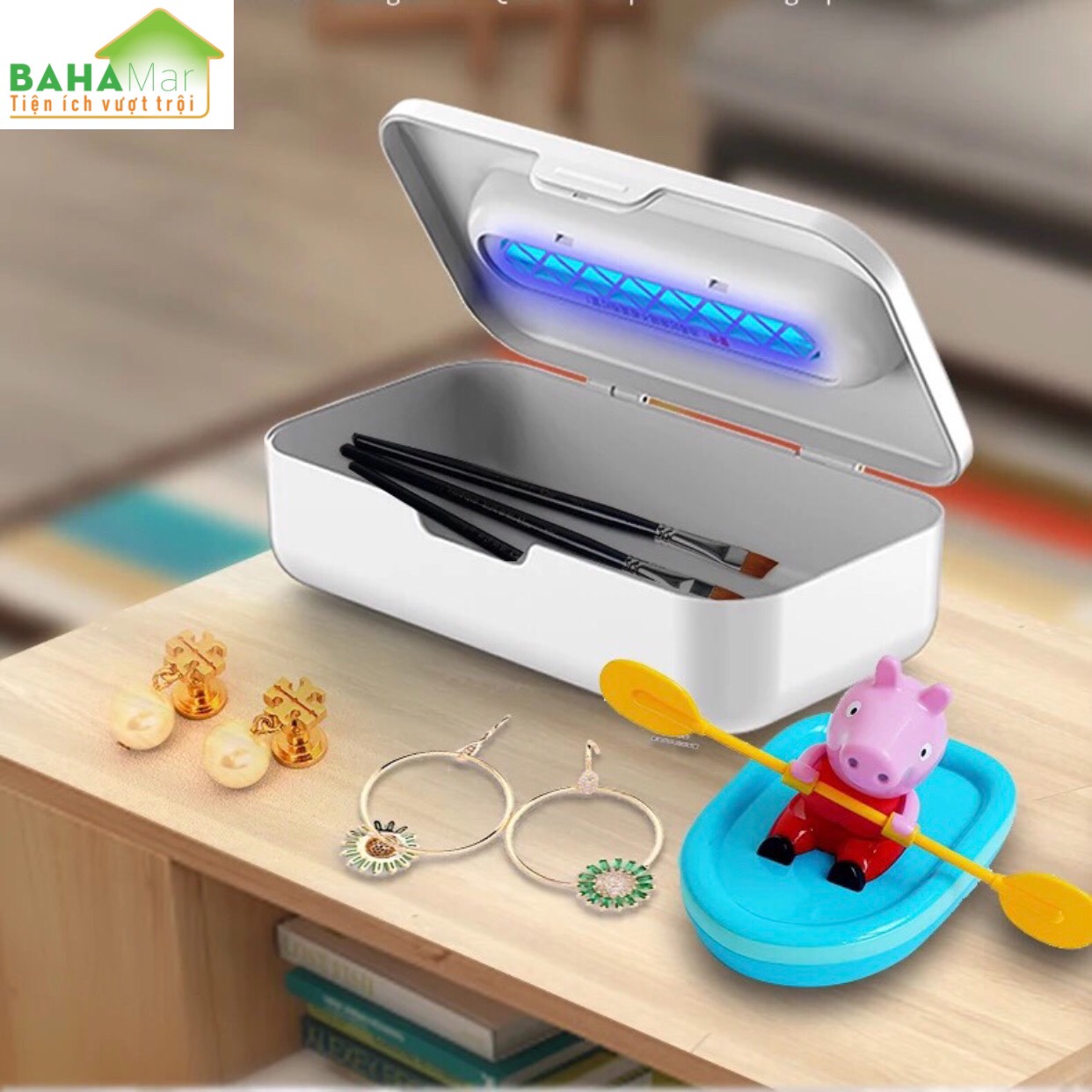 HỘP THANH LỌC KHỬ KHUẨN ĐỒ DÙNG, ĐỒ CHƠI, ĐỒ LÓT BẰNG ĐÈN OZONE VÀ TIA UV "BAHAMAR" có hai chức năng tinh lọc tia cực tím và ozone, thanh lọc khả năng mạnh hơn, cho bạn bảo vệ kép.