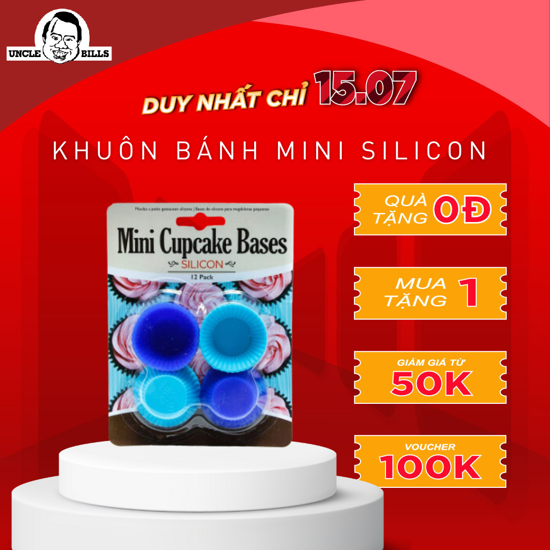 Bộ 12 Khuôn Bánh Mini Silicon Uncle Bills KC0088