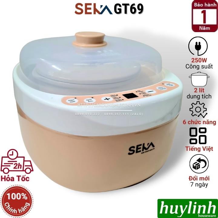 Nồi tiềm - nấu cháo chậm - chưng yến Seka GT69 - Dung tích 2 lít - Hàng chính hãng