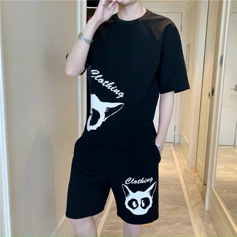 BỘ HÈ CLOTHING - NGUYÊN SÉT THỂ THAO IN HÌNH CON MÈO HOẶC DƠI SIÊU NGẦU, BỘ QUẦN ÁO THỂ THAO MẶC NHÀ, THỜI TRANG NAM NỮ, BỘ ĐỒ NAM / BỘ ĐỒ NỮ / BỘ QUẦN ÁO NAM /BỘ QUẦN ÁO THỂ THAO BỘ ĐỒ NAM NỮ