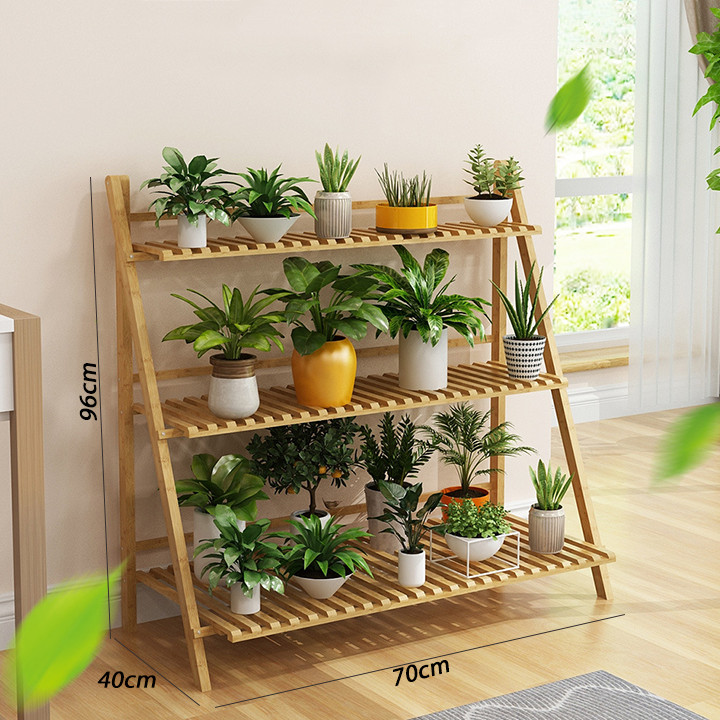 Giá kệ để chậu hoa cây cảnh ban công 3 tầng chữ A - Decor nhà đẹp và trang trí nhà hàng quán coffee