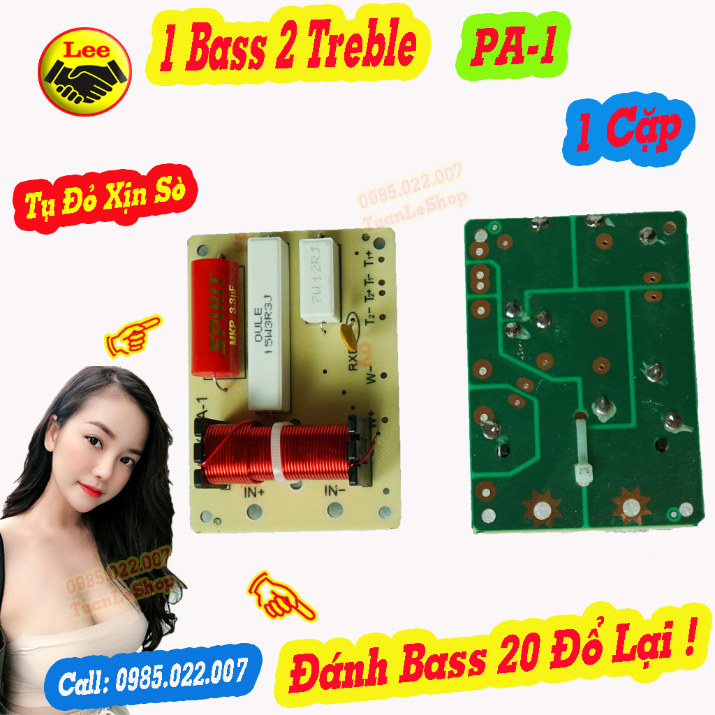 MẠCH PHÂN TẦN 1 BASS 2 TREBLE PA-1,MACH PHAN TAN 3 LOA - GIÁ 2 MẠCH LOA