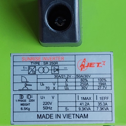 Máy Hàn Que Hồng Ký Jet SR250R - Chế Độ Inverter Tiết Kiệm Điện Riland Igbt