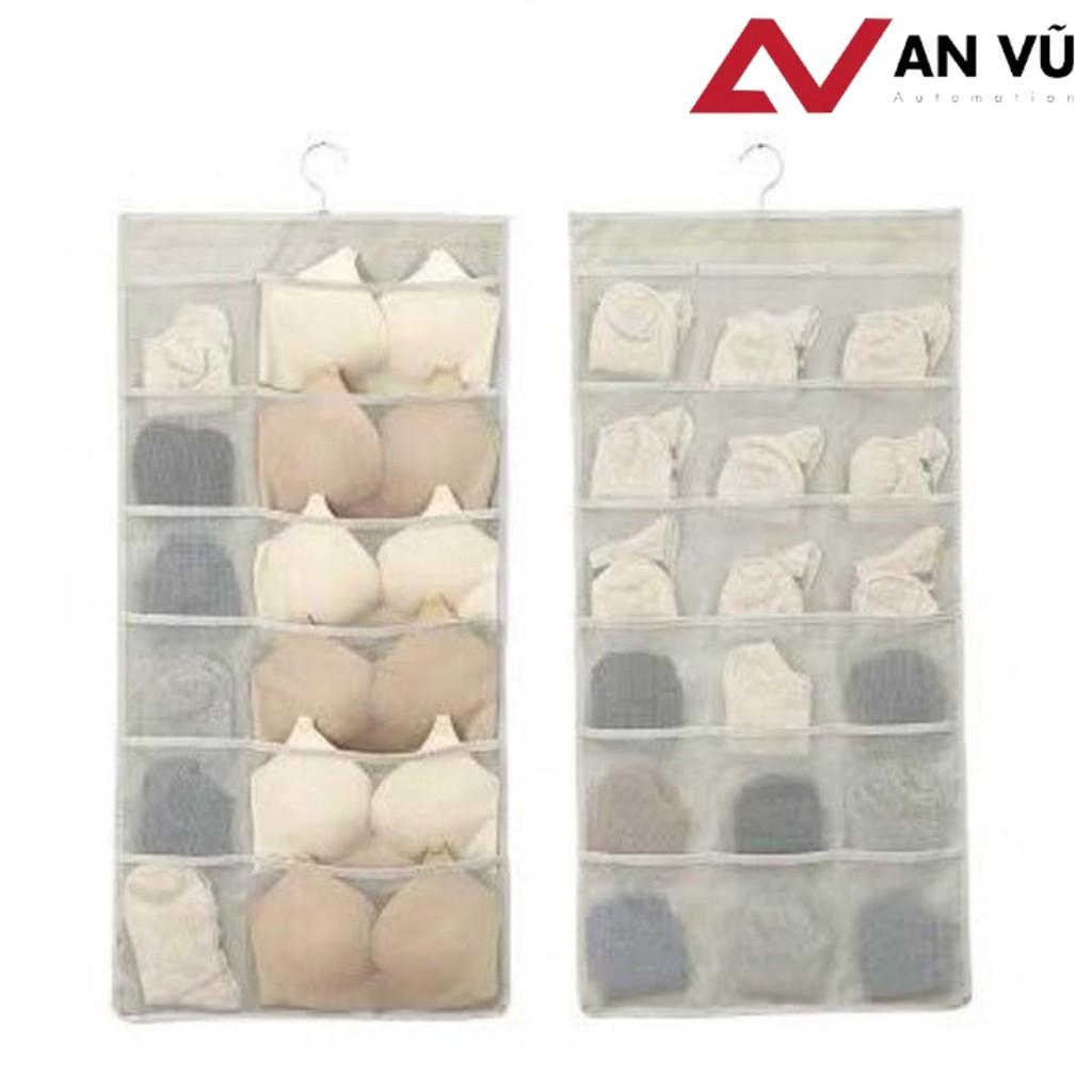 TÚI TREO ĐỰNG ĐỒ LÓT, TÚI ĐỰNG ĐỒ CÁ NHÂN LINH TINH -2 MẶT NHIỀU NGĂN TIỆN ÍCH 30 NGĂN