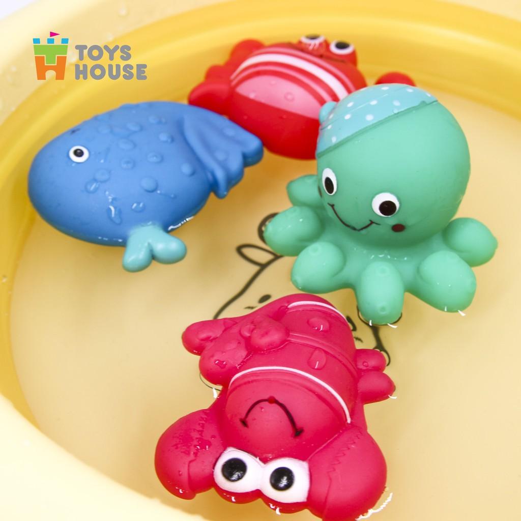 Đồ chơi nhà tắm cho bé-set 4 món hình con cá, quả bóng, sinh vật biển vô cùng dễ thương Toys House, hàng chính hãng