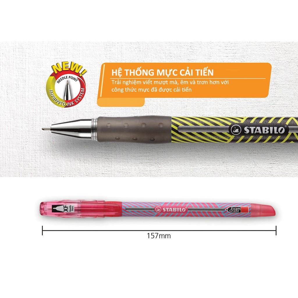 Bộ 3 bút bi STABILO Exam Grade BP587NF 0.7mm (2 xanh+1 đỏ) + Bút xóa Correction Pen CPS88 (BP587NF-C3B+)