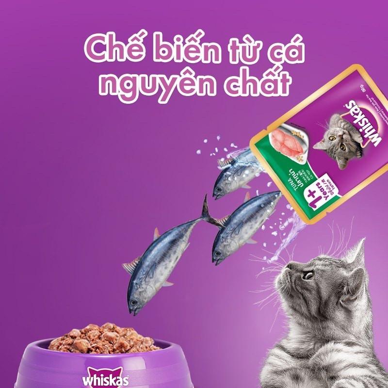 10 gói Pate WHISKAS cho mèo lớn và mèo con