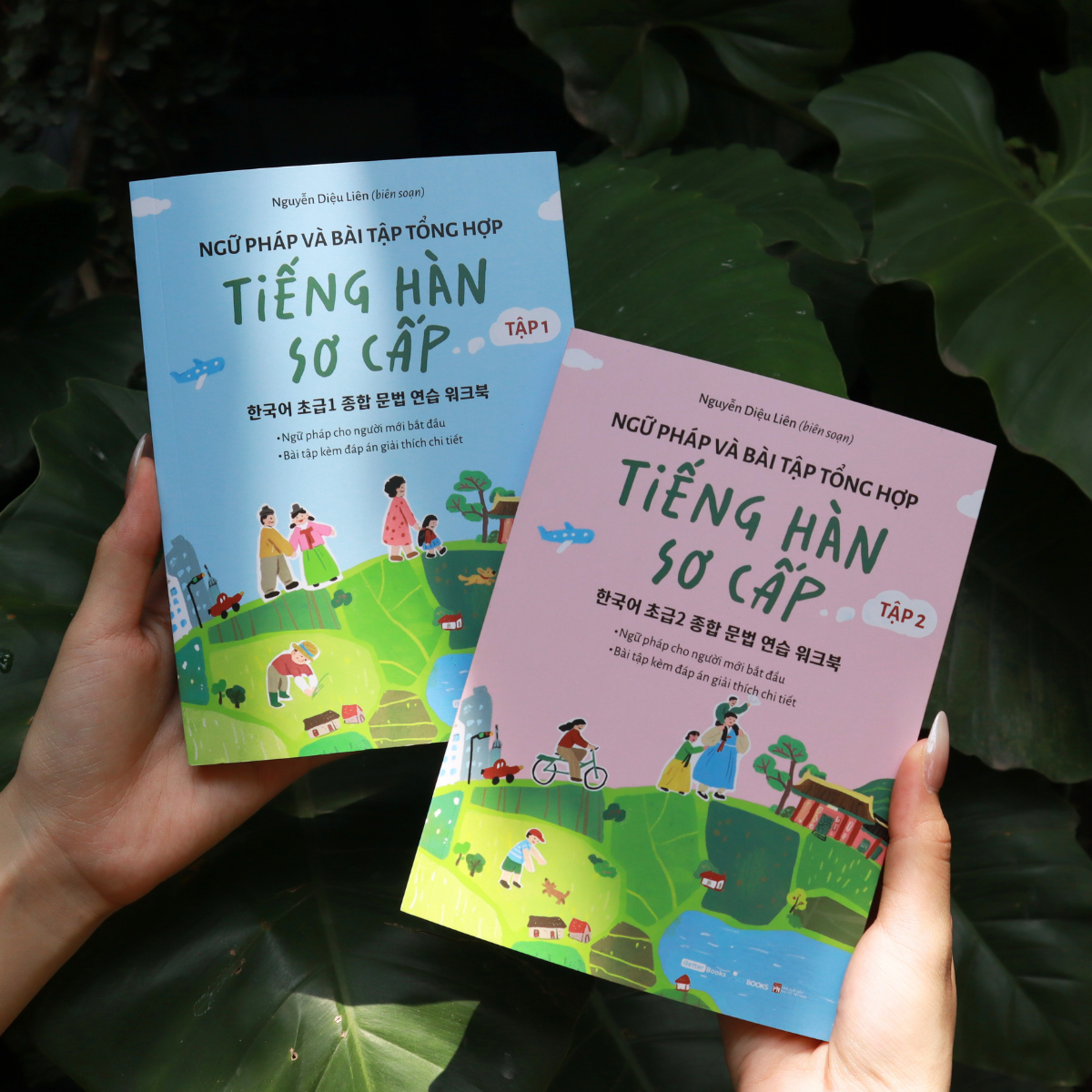 Sách - Bộ Sách Ngữ Pháp Và Bài Tập Tổng Hợp Tiếng Hàn Sơ Cấp - Tập 1 + Tập 2 (Bộ 2 Cuốn)