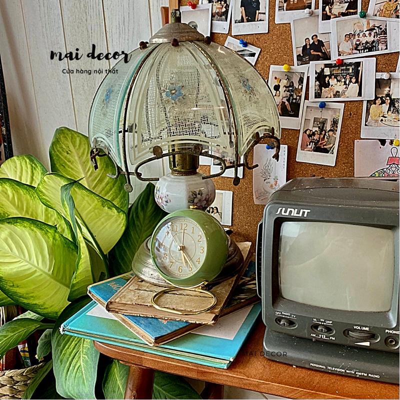 |Ảnh thật| Đồng hồ để bàn vintage, decor bàn học làm việc, tủ đầu giường