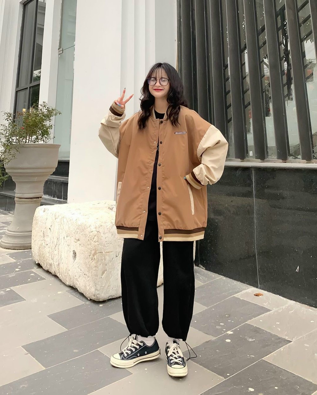 ÁO KHOÁC CARDIGAN WASNOTP ULZZANG PHỐI MÀU CHẤT KAKI HOT