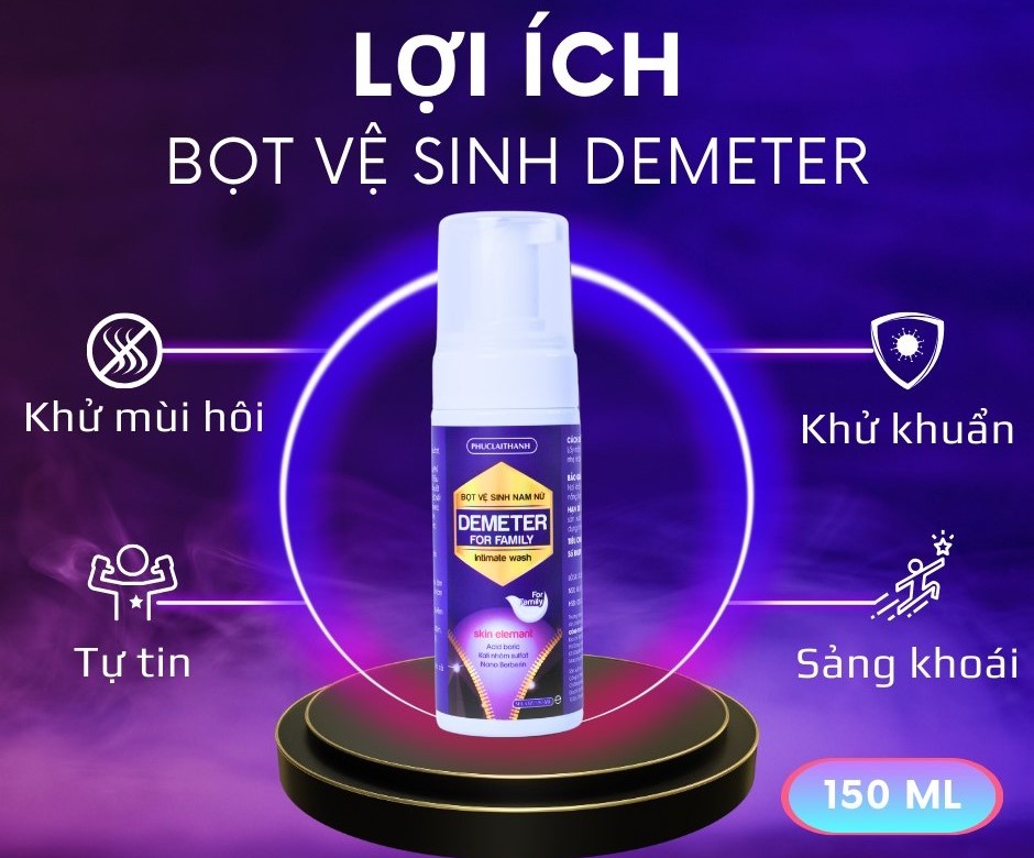 Dung dịch vệ sinh nữ nam tạo bọt Demeter 150ml ( Dùng cho cả nam và nữ )