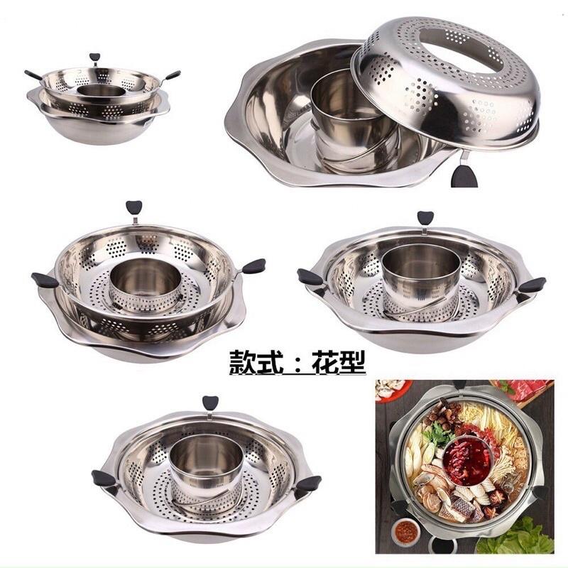 Nồi Lẩu Xoay Inox 2 Tầng Size 32cm Thiết Kế Thông Minh Đa Năng Tiện Lợi 2 In 1 Không Kén Bếp Dùng Được Trên Bếp Từ