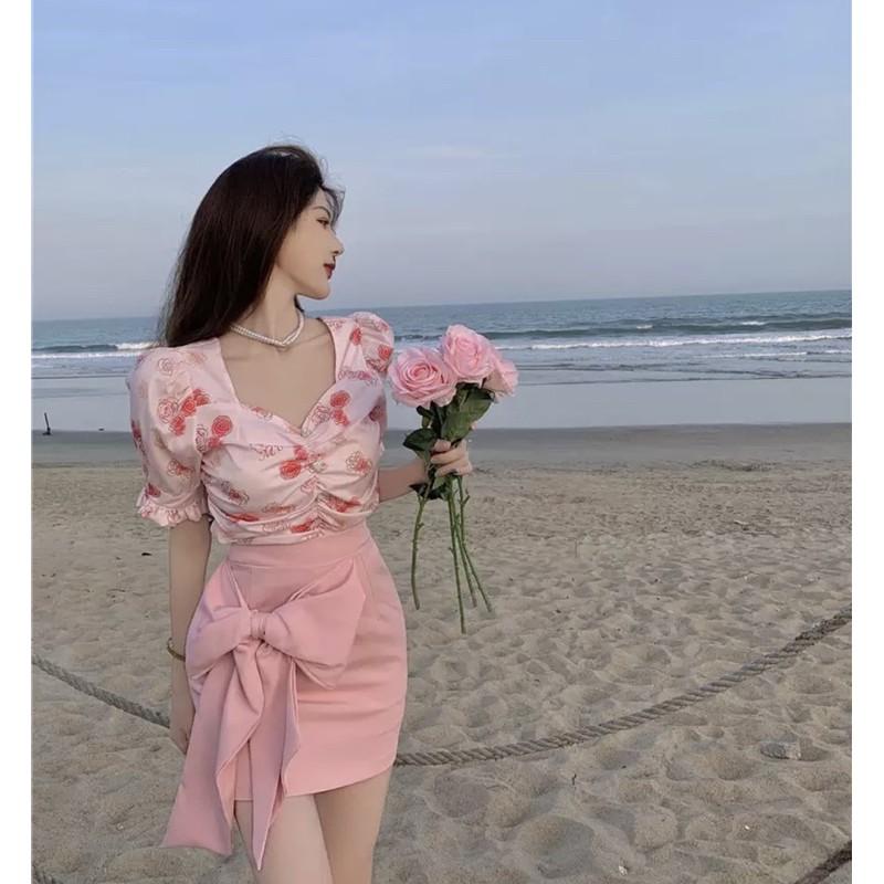 CHÂN VÁY Q.X.Y HỒNG PASTEL
