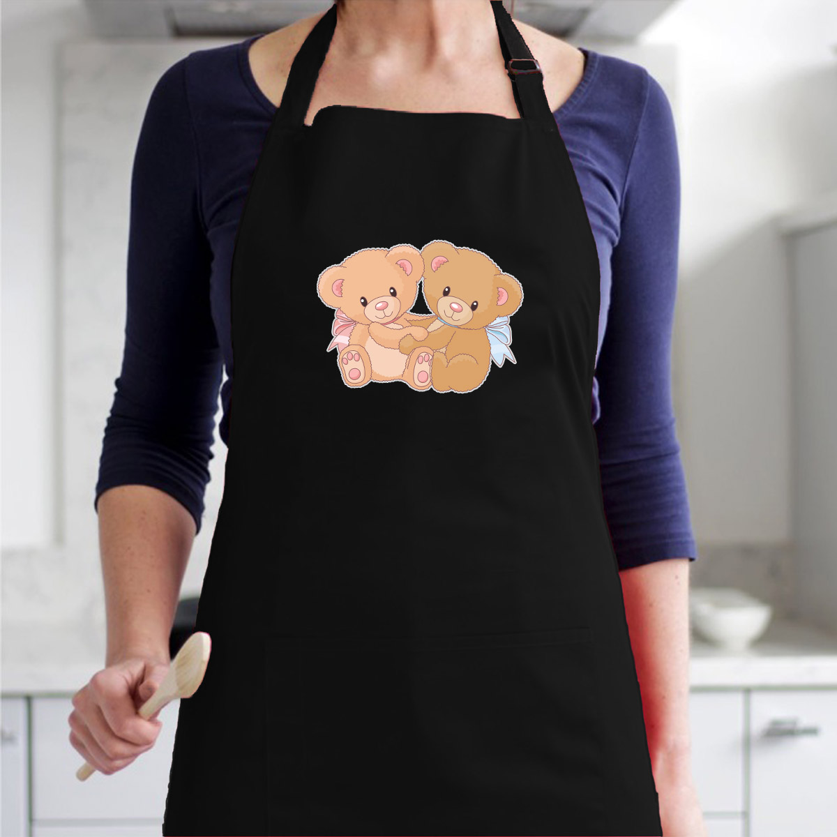 Tạp Dề Làm Bếp In Hình Cute Teddy Bear- Hàng Cao Cấp Chính Hãng