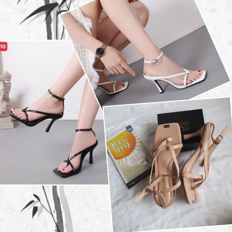 Giày Sandal Quai Hậu Cao Gót Nữ 5 Phân Kẹp Ngón - MS 08QH