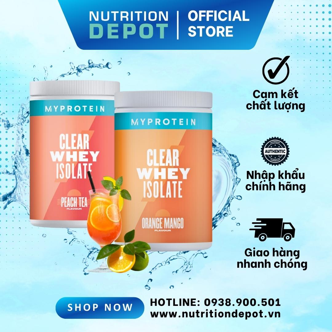 Combo 2 hộp Sữa tăng cơ Clear Whey Isolate Myprotein bổ sung chất đạm vị nước trái cây siêu ngon - Nutrition Depot Vietnam