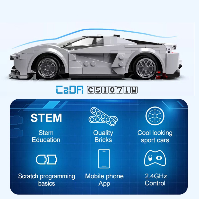 Đồ Chơi Lắp Ráp Điều Khiển Siêu Xe Lotus - CADA C51071W