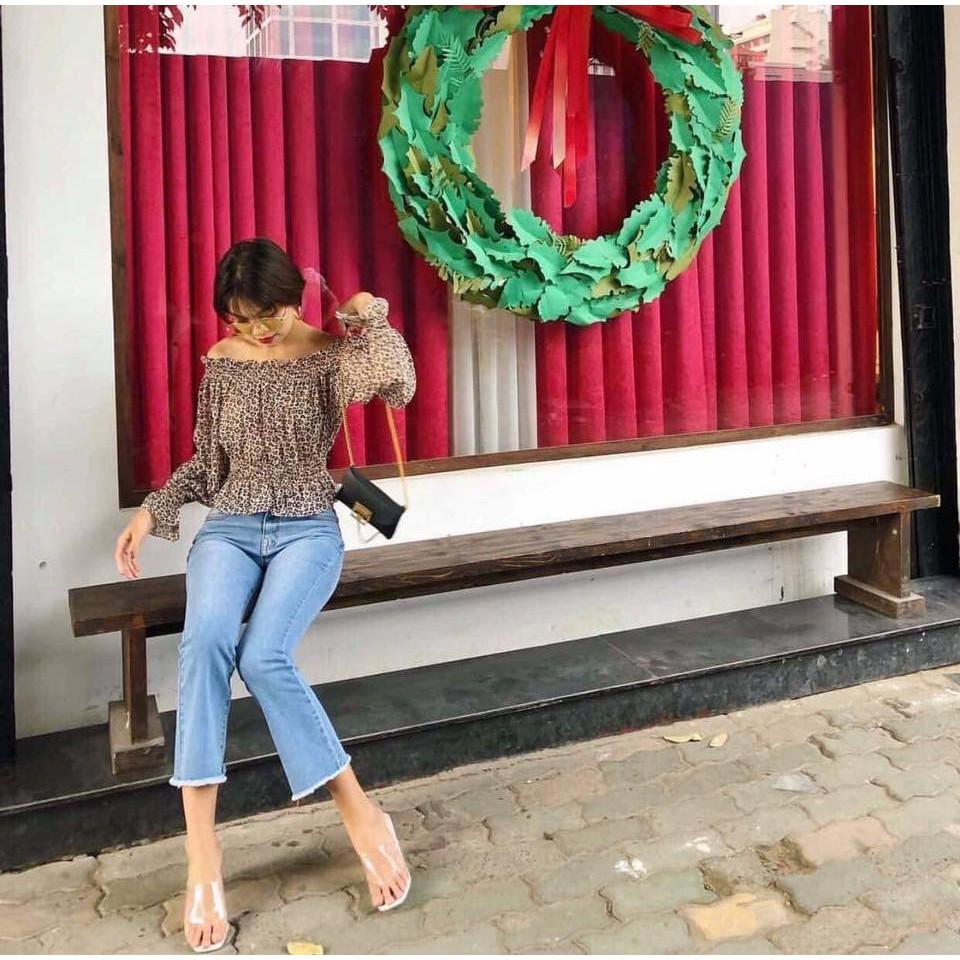 QUẦN JEANS NỮ ỐNG LOE THỜI TRANG