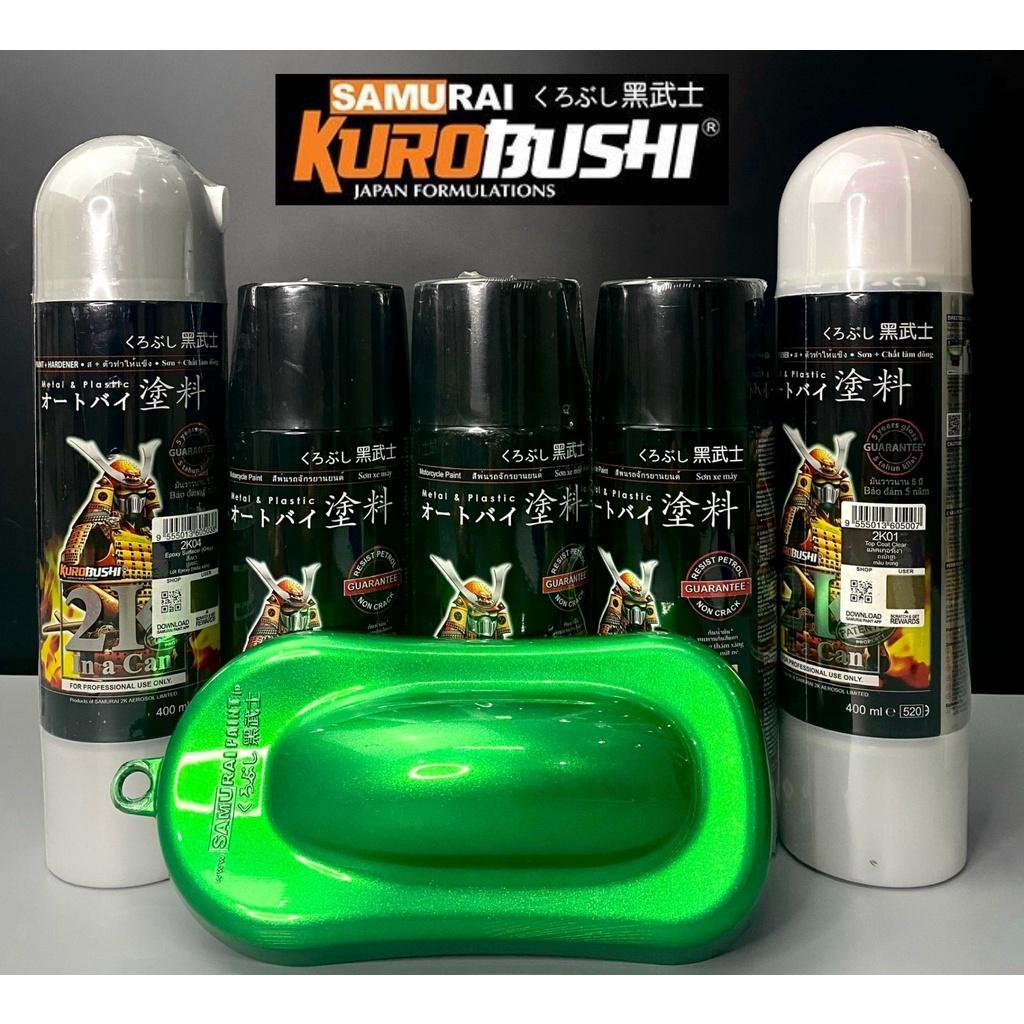 COMBO Sơn Samurai màu xanh lá FINO Y630 gồm 5 chai đủ quy trình