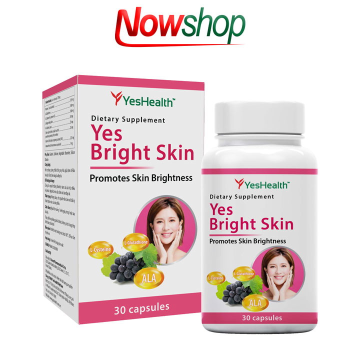 Viên uống làm đẹp Yeshealth Yes Bright Skin hỗ trợ trắng da giảm nếp nhăn tàng nhang chống lão hóa an toàn hiệu quả