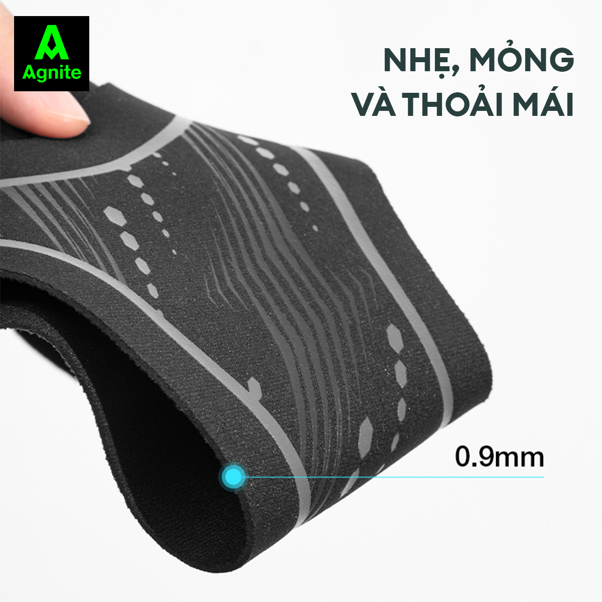 Đai cổ chân, băng quấn bảo vệ mắt cá chân Agnite chính hãng, cao cấp, thích hợp sử dụng nhiều môn thể thao
