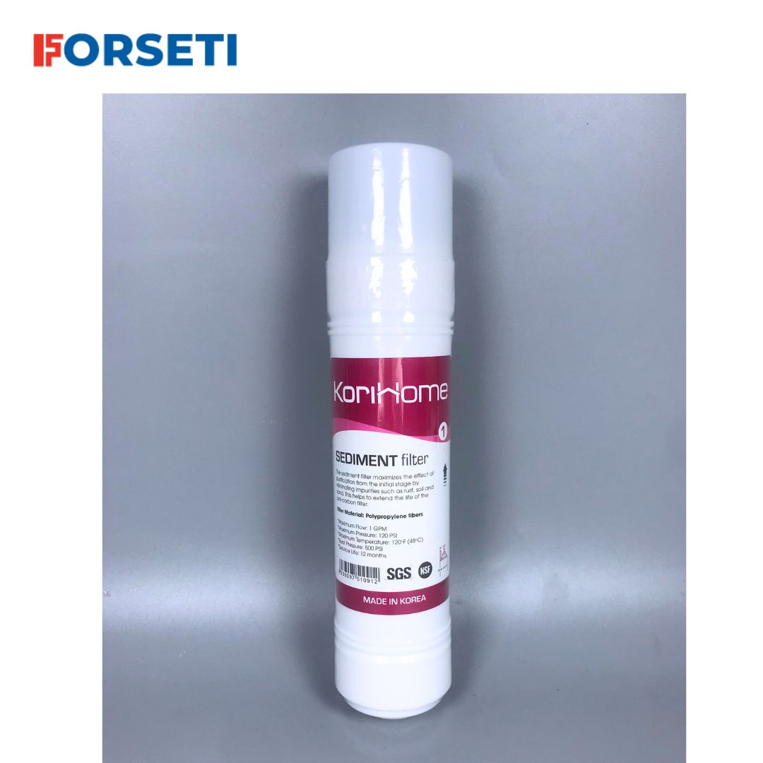 Combo đầy đủ 7 lõi lọc nước Korihome (2 sediment,1 precarbon, 1 postcarbon, 1 nanosilver, 1 hydrogen, 1 RO)
