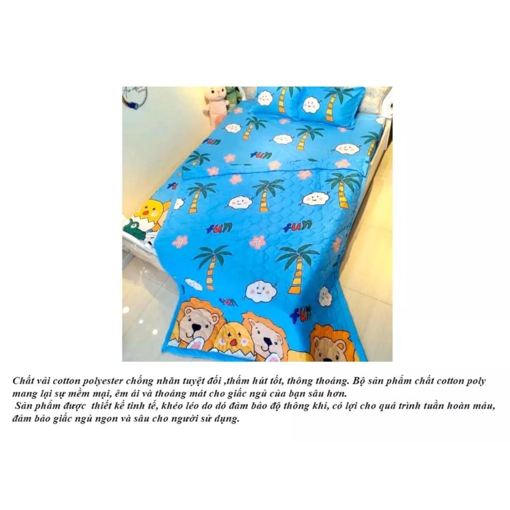 Bộ Chăn Ga Gối Cotton Poly Ngôi Sao ,Sư Tử 1m8x2m, 1m6x2m