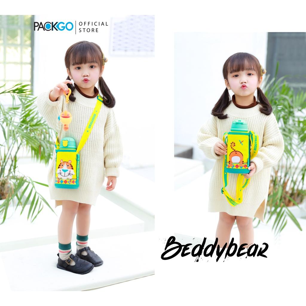 Bình giữ nhiệt cho Bé Chính hãng 100% Beddy Bear - Dung tích 630 ml - Hình Tiger - Con Hỗ - 3 nắp thay thế - tặng móc khóa xinh xắn - Chất liệu cao cấp inox 316 - Bảo hành chính hãng 2 năm Beddy Bear