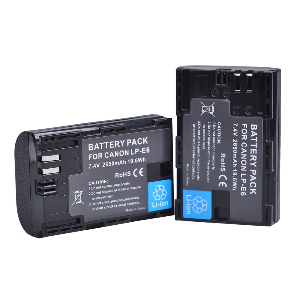 Pin Dành Cho Máy Ảnh CANON LP-E6/E6N 7.4V 2650mAh 19.6Wh - Hàng Nhập Khẩu