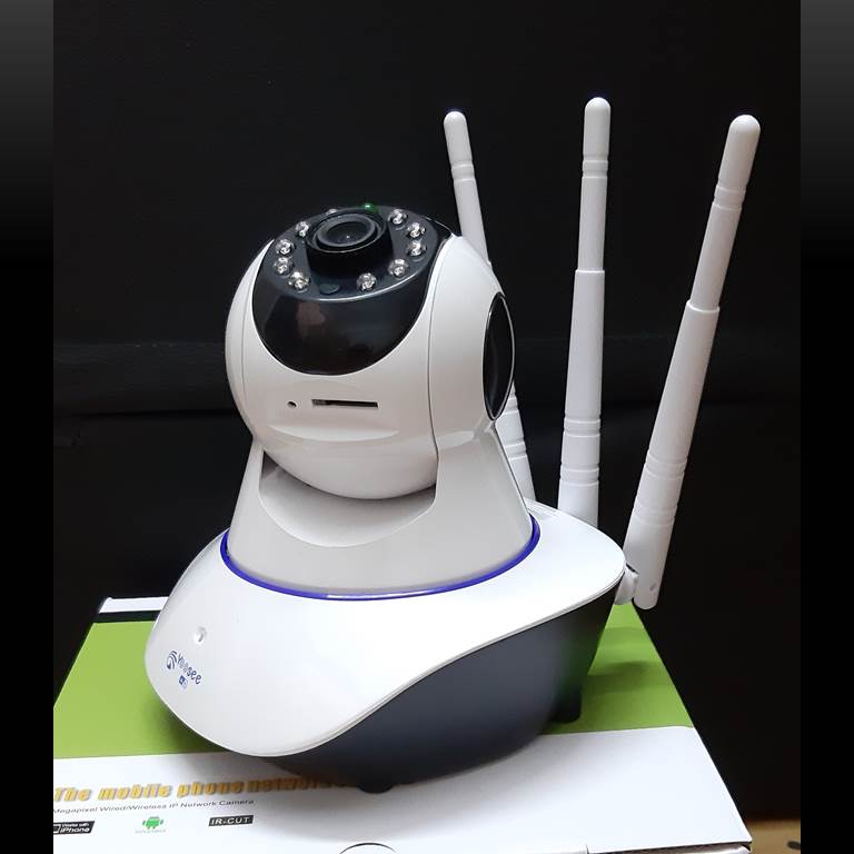 Camera IP Wifi 3 râu dùng app Yoosee 720P có cổng LAN , khe thẻ nhớ trên đầu camera - hàng nhập khẩu