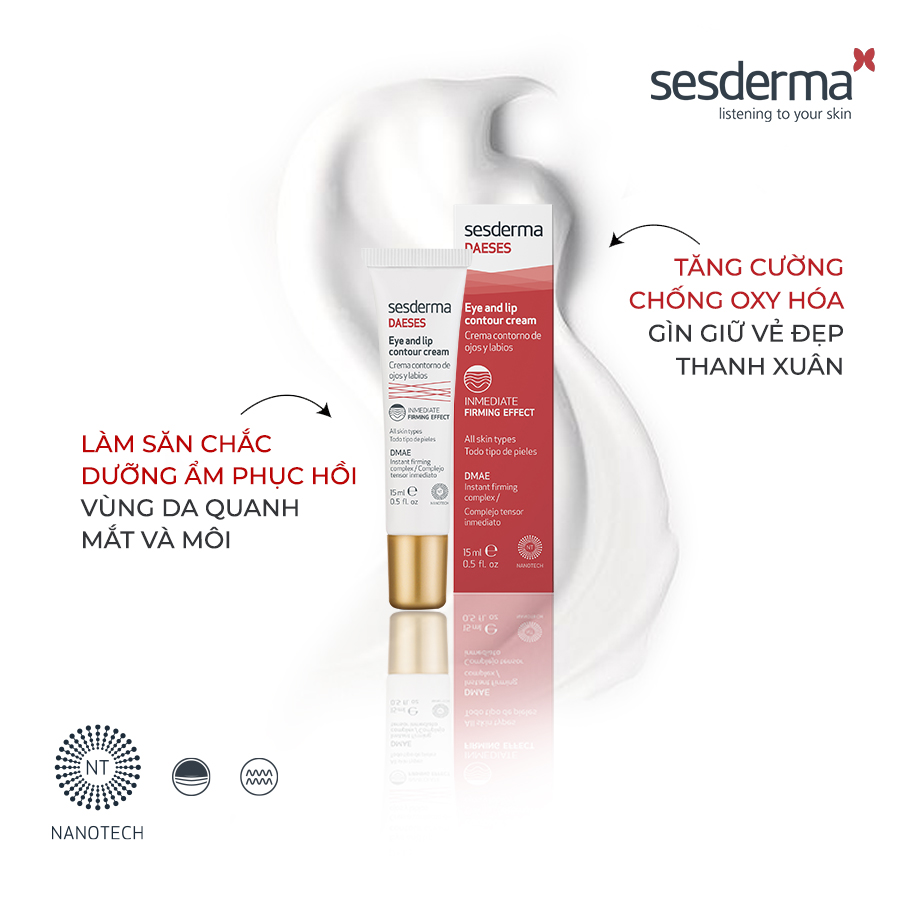 Kem dưỡng nâng cơ mắt & môi Sesderma Daeses 15ml