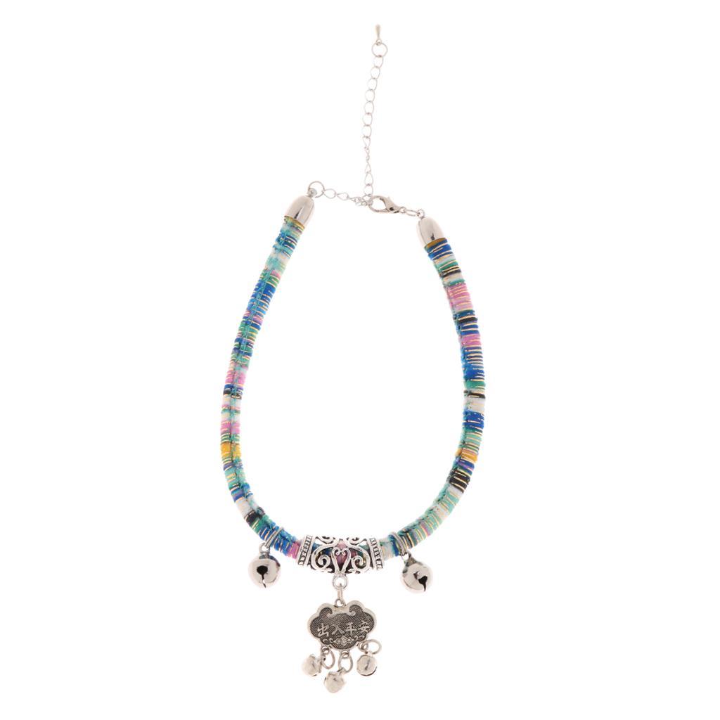 Ethnic Style Handmade Pet Cat Dog Collar with Long Life Lock Collar