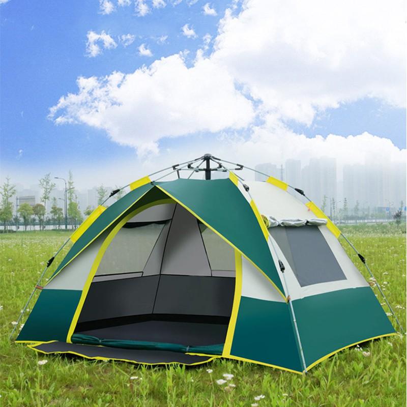 Lều cắm trại tự bung, lều phượt du lịch dã ngoại dành cho 4-6 người, chống nước, thông gió 2 chiều