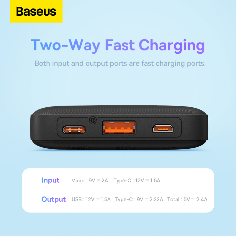 Pin Sạc Dự Phòng OS-Baseus Airpow Fast Charge Power Bank 30000mAh 20W (Hàng chính hãng)