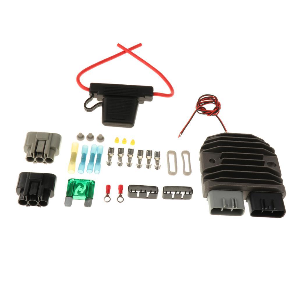 Universal Motorcycle Voltage Regulator Rectifier and Upgrade Kit Replaces