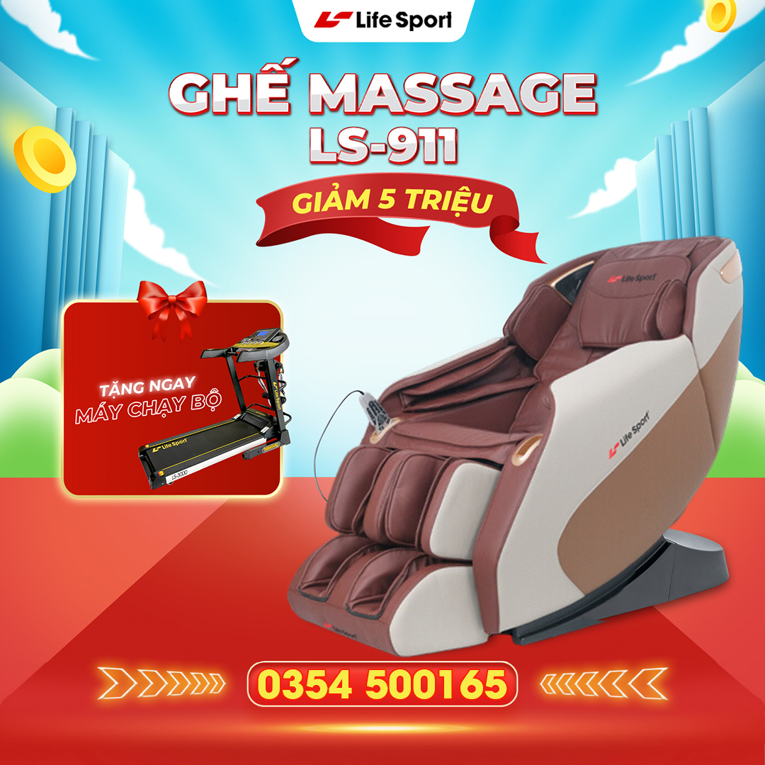 Ghế Massage LifeSport LS-911 |  Chính Hãng - Trả Góp 0