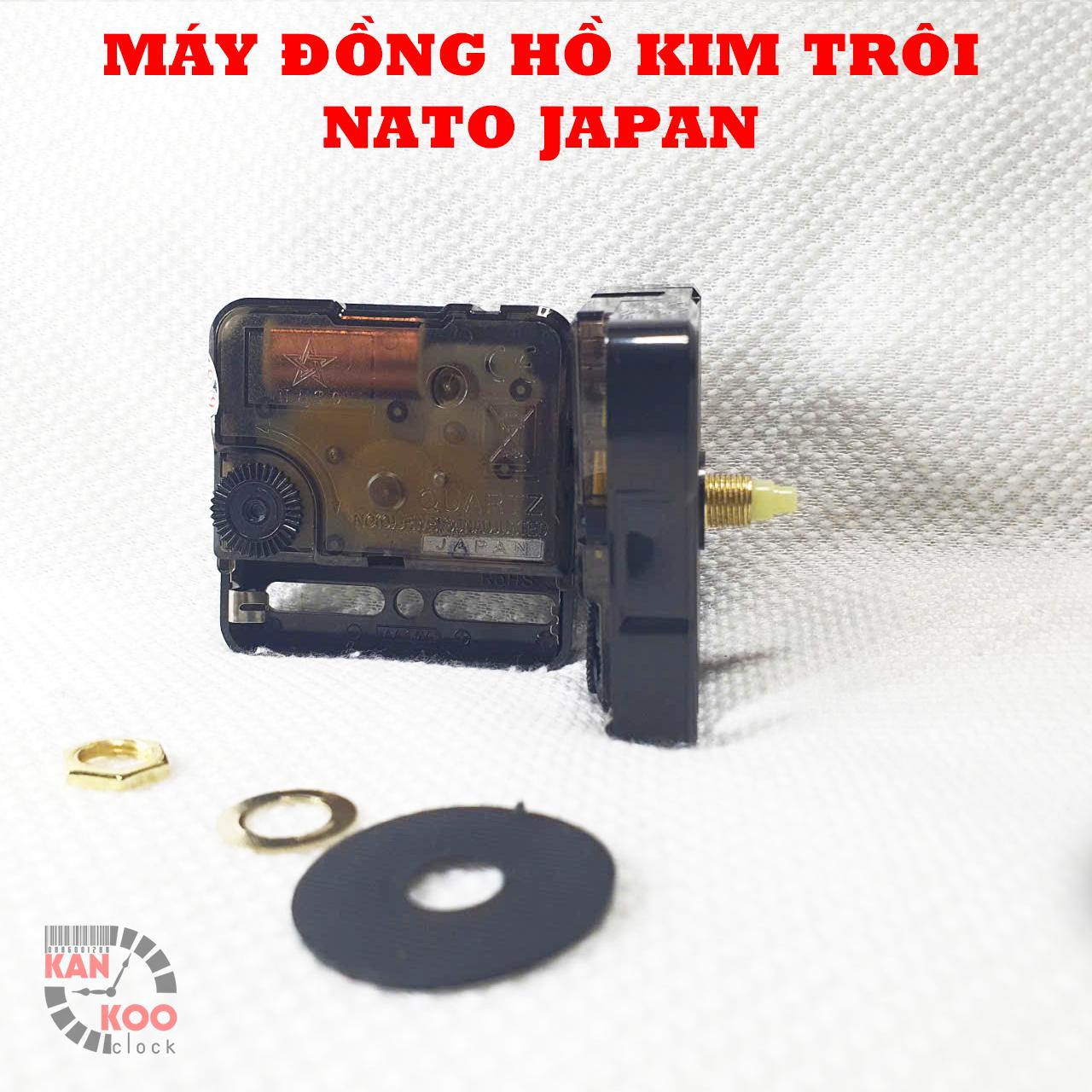 Máy đồng hồ treo tường Kim trôi  NATO Japan bảo hành chính hãƞg 5 năm