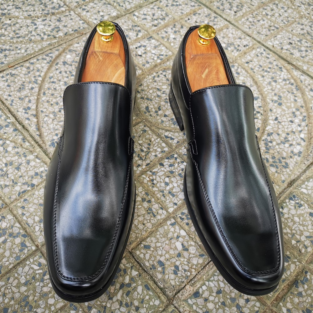 Giày da bò công sở giày tây xỏ big size cỡ lớn cho nam chân to. Large size men’s business shoes, oxford-derby-brogue shoes for big feet - GT046D