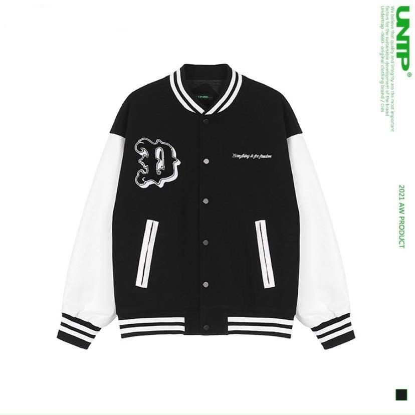 Áo Cardigan Bomber - Áo Khoác Varsity Jacket Unisex ONDERTRAP Phối Bo ( có form rộng XL )