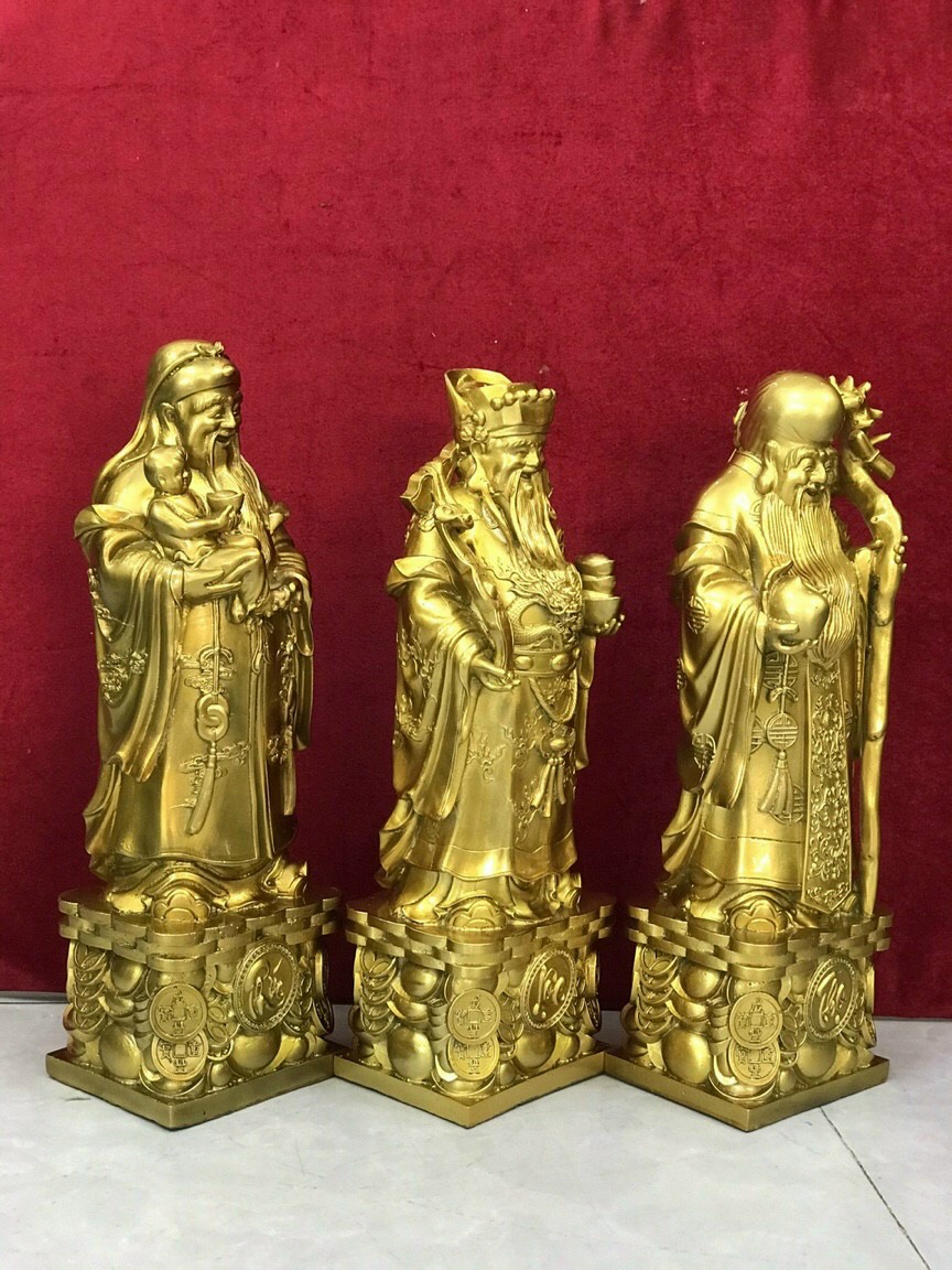 Bộ tam đa màu gold - Chất liệu đồng cao cấp