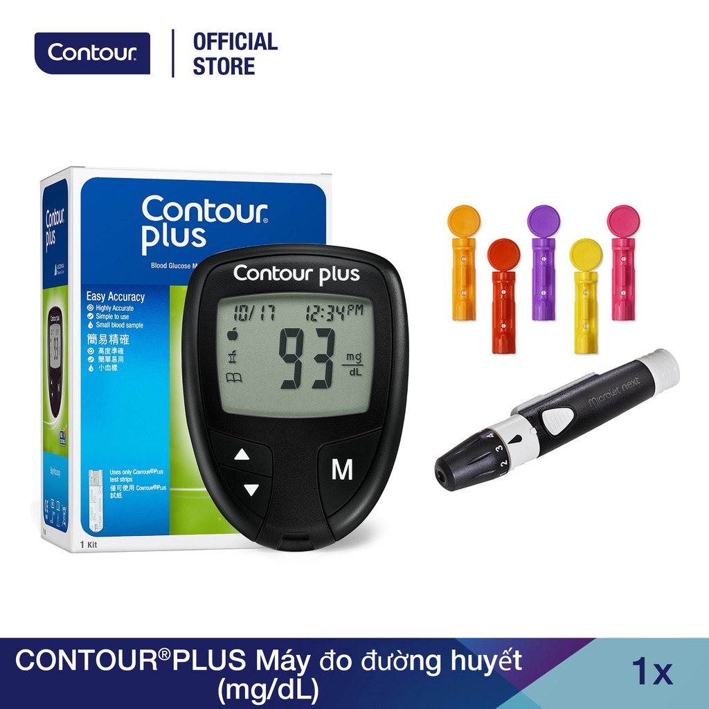 CONTOUR PLUS Máy đo đường huyết - (mg/dL)