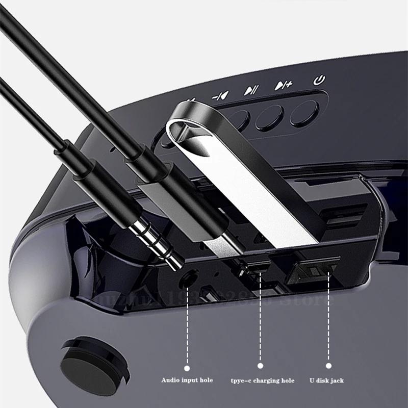 Loa Bluetooth kết hợp TWS không dây Gia đình Phòng ngủ Loa âm thanh nổi treo tường Loa siêu trầm có đèn LED Điều khiển từ xa Màu sắc: vàng